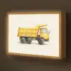Kiepwagen - Geel - Illustratie Light Box met batterij (Wandlamp kind) middel -z3d_website