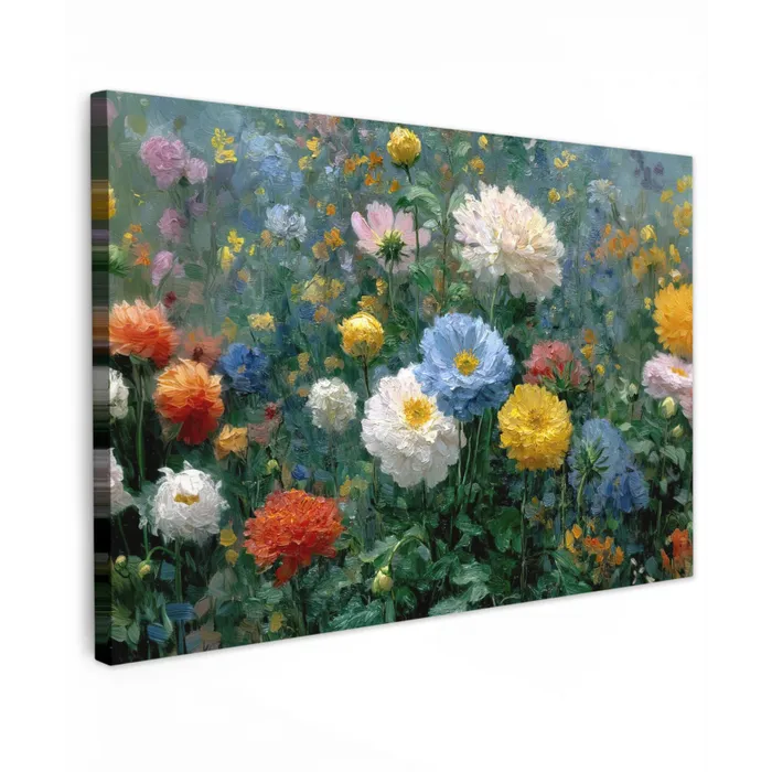 Close-up - Veld - Bloemen - Kleurrijk canvas 2cm klein -z3d