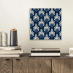 Modern - Patroon - Blauw aluminium wit klein 46 -sfeer1