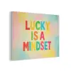 Quote - Lucky - Regenboogkleuren PET vilt klein -3d