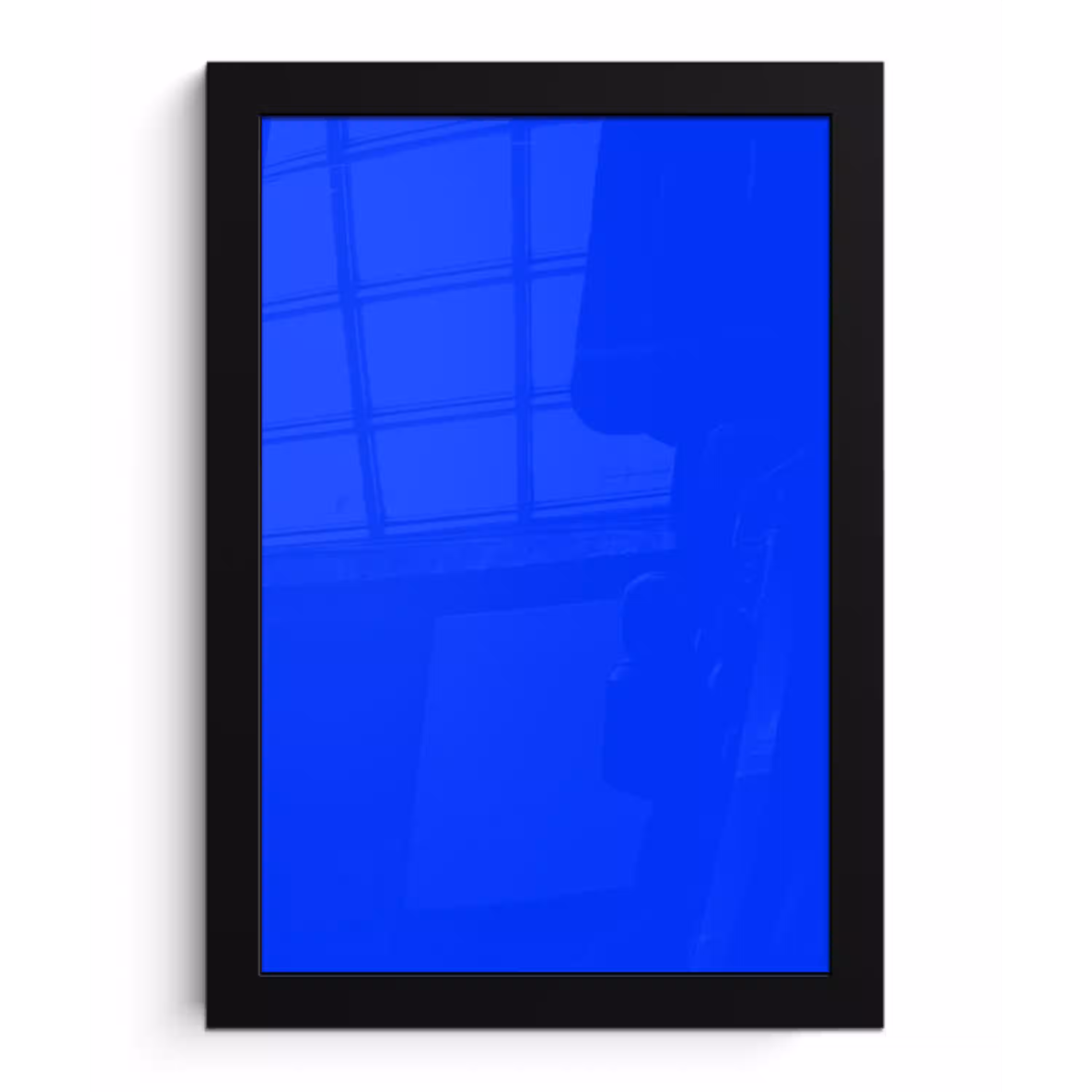 Electric - Blue - Blauw fotolijst zwart zonder passe partout klein 224 -3d