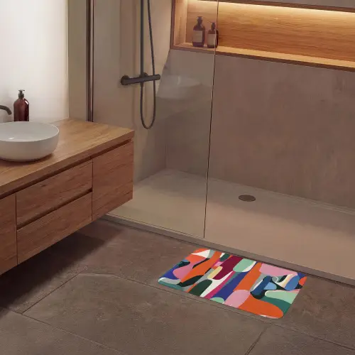 Vormen - Ritmisch - Kleuren - Abstract Badmat klein -sfeer2