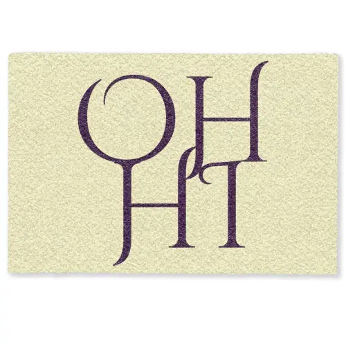 Oh hi - Geel - Monogram Deurmat klein -zkaufland3d