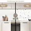 Terrazzo - Patroon - Wit - Neutraal keuken achterwand 2 middel 871 -voor-na2_NL