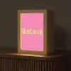 Roze - Groene Bonjour - art-deco Light Box met kabel (Tafellamp) klein -z3d_website