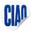 Ciao - Stippen - Roze - Wit Wandcirkel behangsticker klein -3d