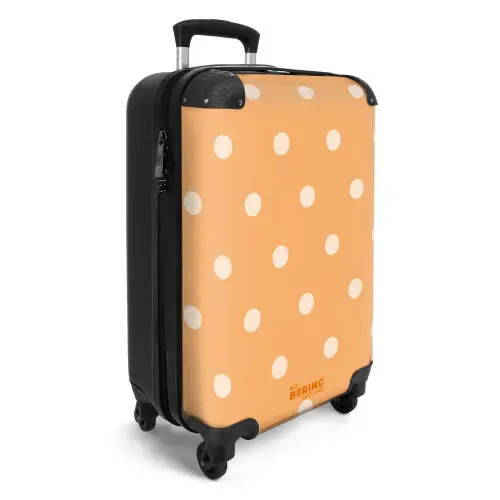 Oranje stippen patroon NBS - Handbagage koffer - Unisex middel -productfoto_3d