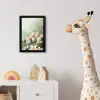 Paaseieren - Pasteltinten - Bloemen fotolijst zwart zonder passe partout klein -usfeer4_kinderkamer