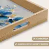 Bloemen - Blauw - Abstract Dienblad Rechthoek middel -USP_HandgreepNL