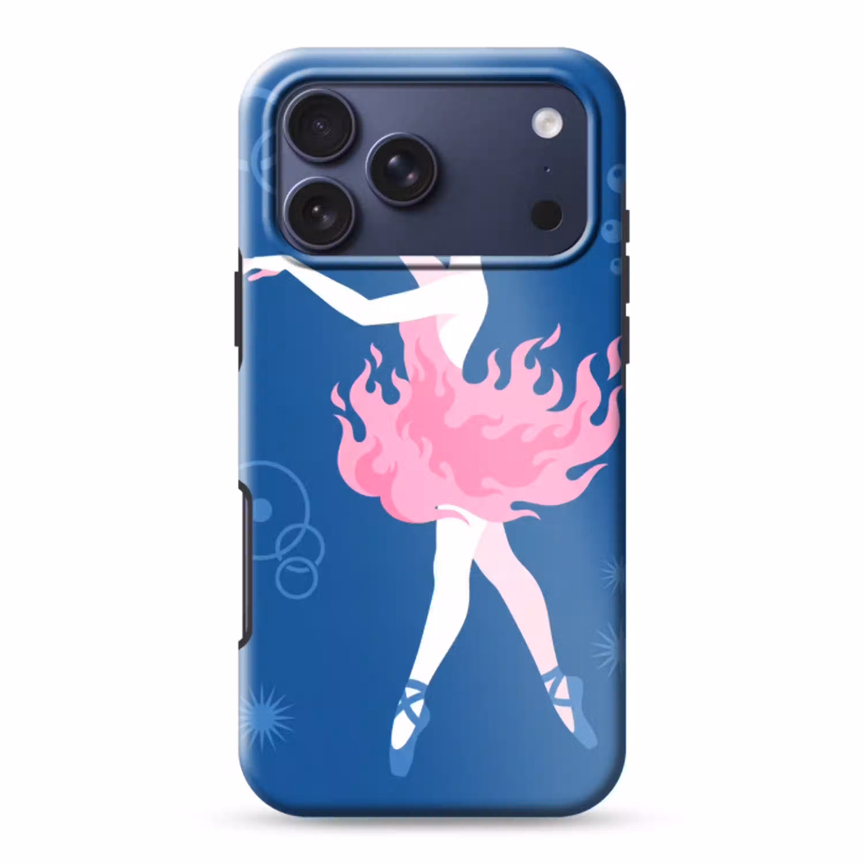 Danseres - Vlammenrok - Abstract - Roze - Blauw Toughcase MagSafe Apple iPhone 17 Pro Max klein -3d