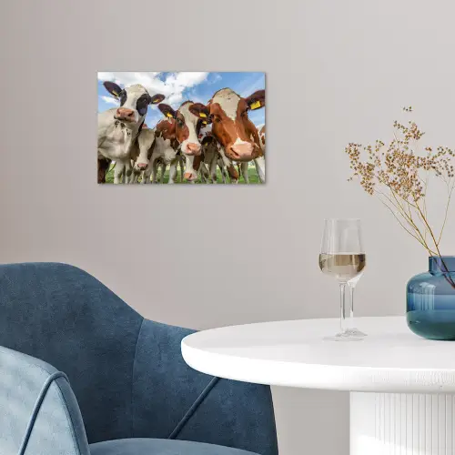 Koeien - Dieren - Weiland - Natuur poster papier klein -sfeer3