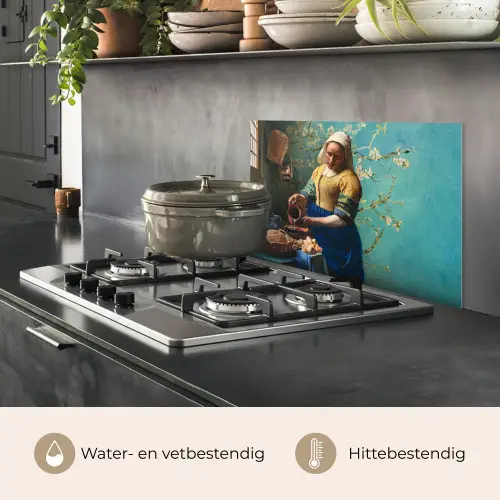 Melkmeisje - Amandelbloesem - Van Gogh - Vermeer - Schilderij - Oude meesters keuken achterwand spatscherm klein -usp_NL