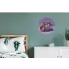 Edelstenen - Glitters - Paars - Kleurrijk Wandcirkel aluminium klein -slaapkamer