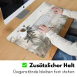 Kraanvogels - Palmbomen - Tropisch Muismat XXL klein -ysfeer3_duits
