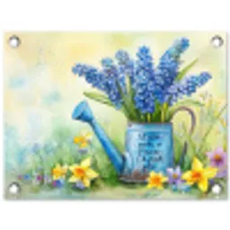Lavendelbloemen - Quote - Gieter tuinposter los doek klein -3d