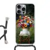 Bloemen - Krukje - Gieter - Veld Hoesje iPhone 16 Pro Max met koord klein -3d
