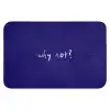 Why not - Blauw - Handgeschreven Badmat klein -3d