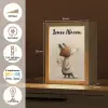 Vos - Gele bloemen - Minimalistisch Light Box met kabel (Kinderlampje) klein -USP_NL