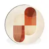 Bogen - Beige - Vormen Wandcirkel aluminium klein -3d