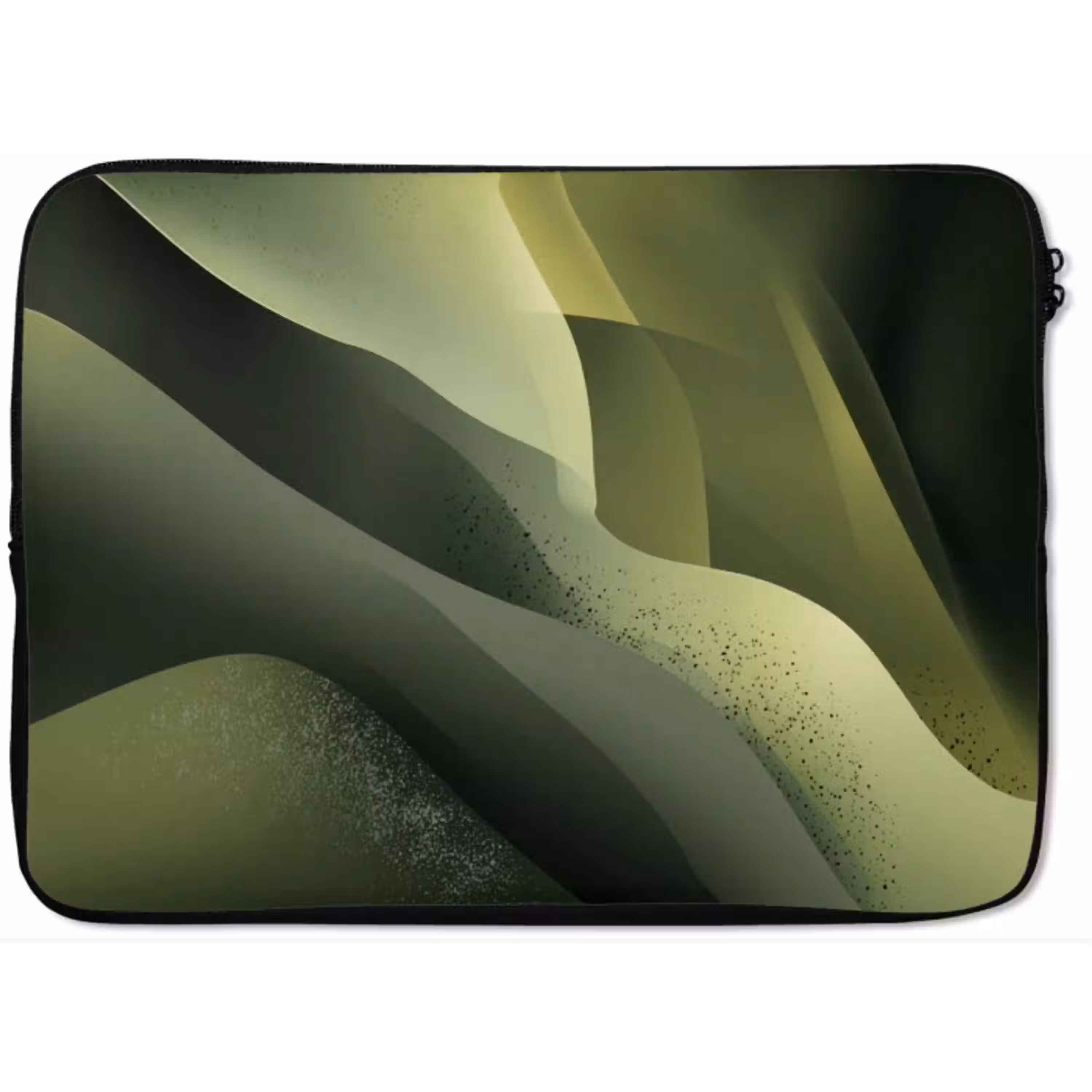 Gaming - Golven - Abstract - Heuvels - Groen laptophoes neopreen klein -zkaufland3dotto