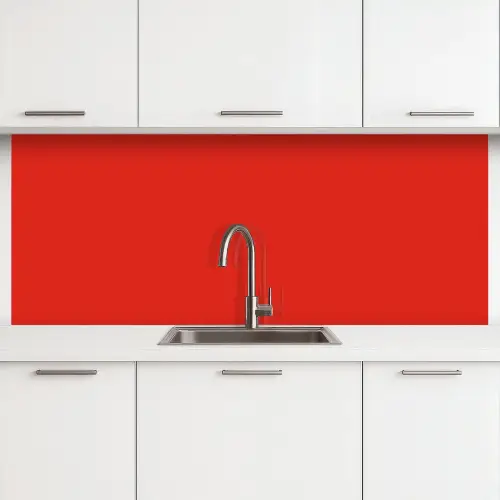 Rood - Kleur - Effen keuken achterwand 2 middel 871 -3d