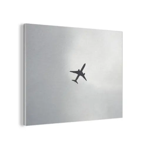 Minimalistisch - Silhouet - Zwart - Vliegtuig PET vilt klein -3d