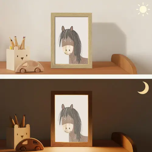 Paard - Dier - Pastel kleuren - Paarden Light Box met kabel klein -sfeer3_kind