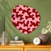 Modern - Abstract - Rood Wandcirkel Organisch Aluminium middel 851 -sfeer2