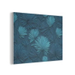 Bladeren - Reliëf - Patroon - Oceaanblauw - Modern PET vilt klein 837 -3d