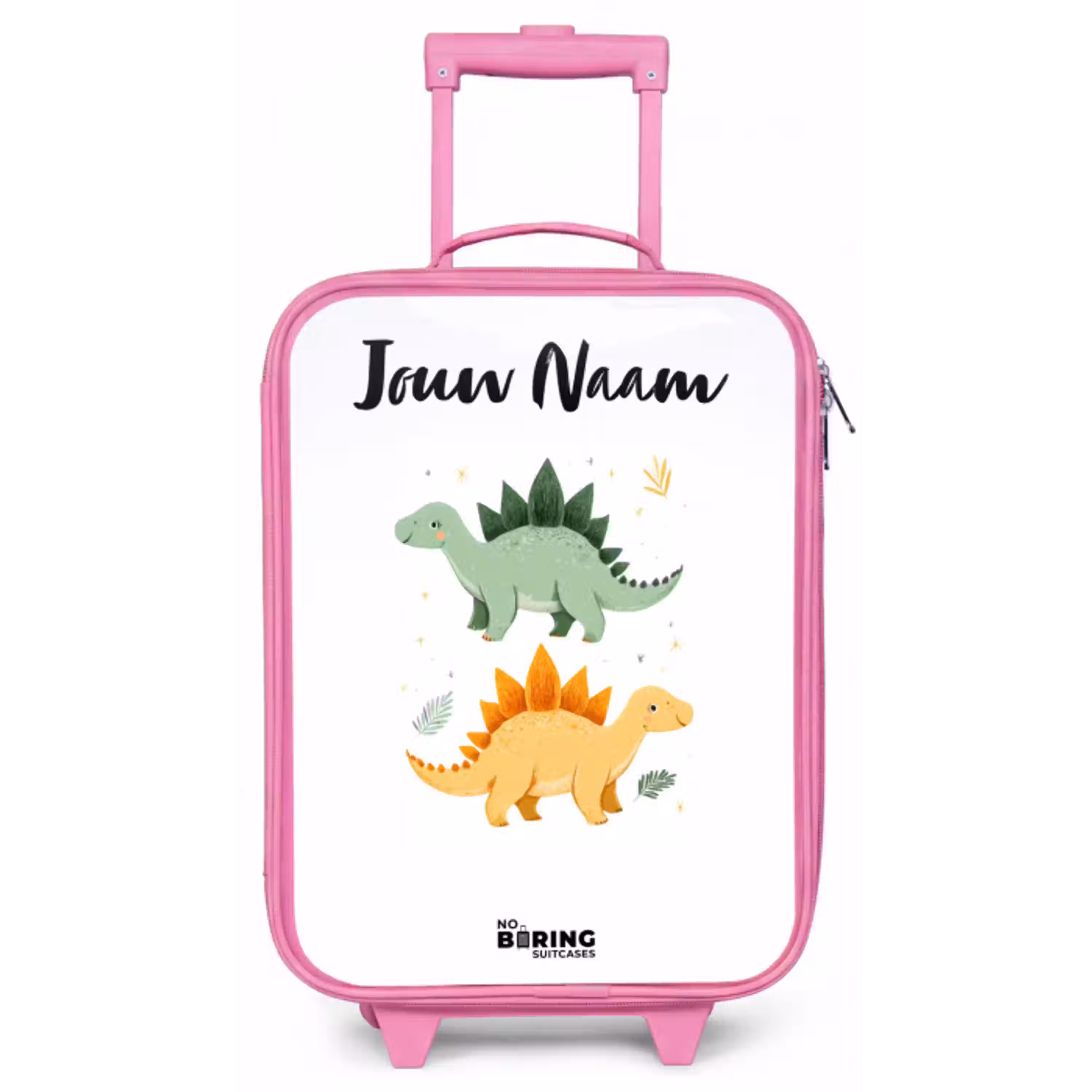 Dinos - Dieren - Groen - Oranje Kinderkoffer - Roze klein -zz3dotto