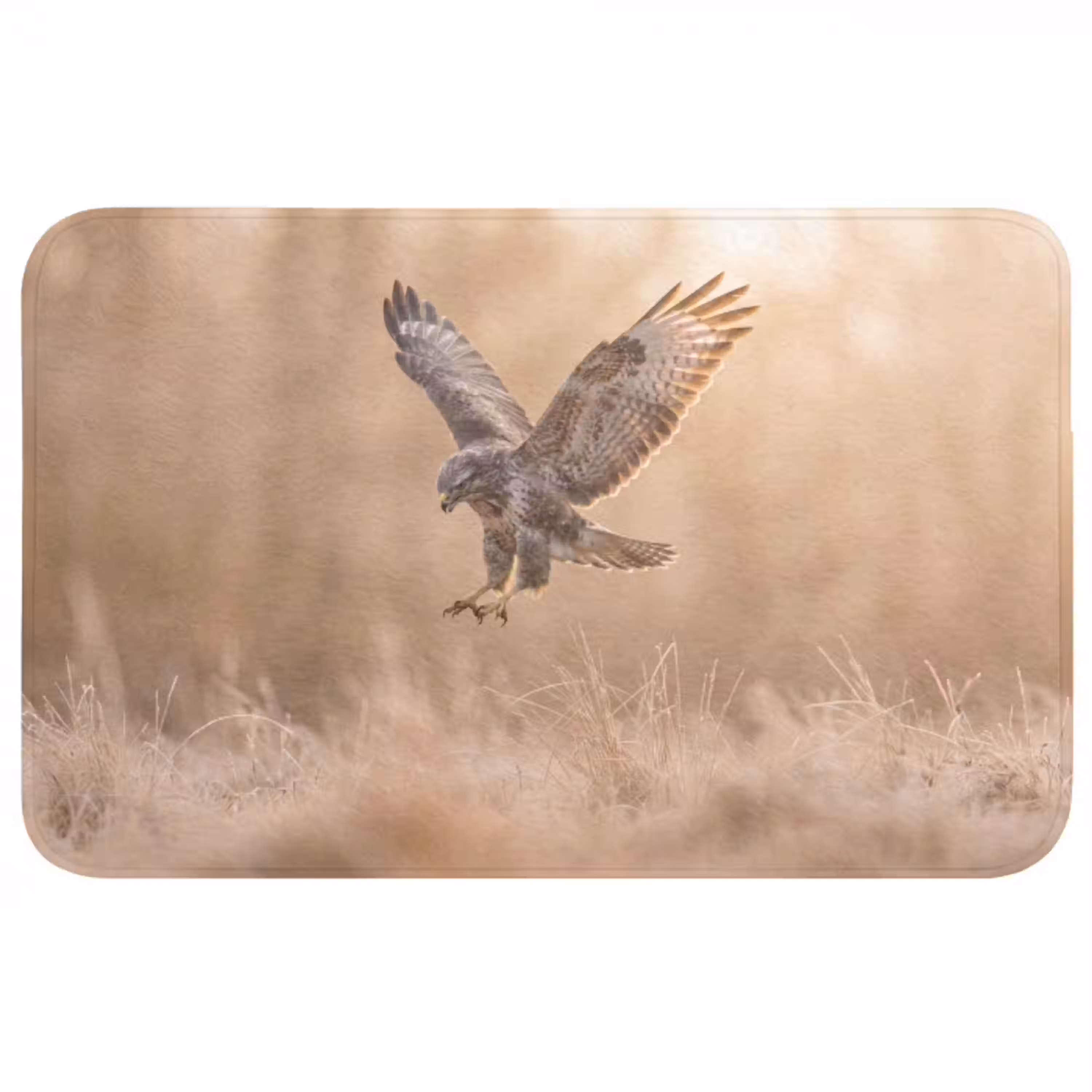 Buizerd - Roofvogel - Natuur - Bruin Badmat middel -3d