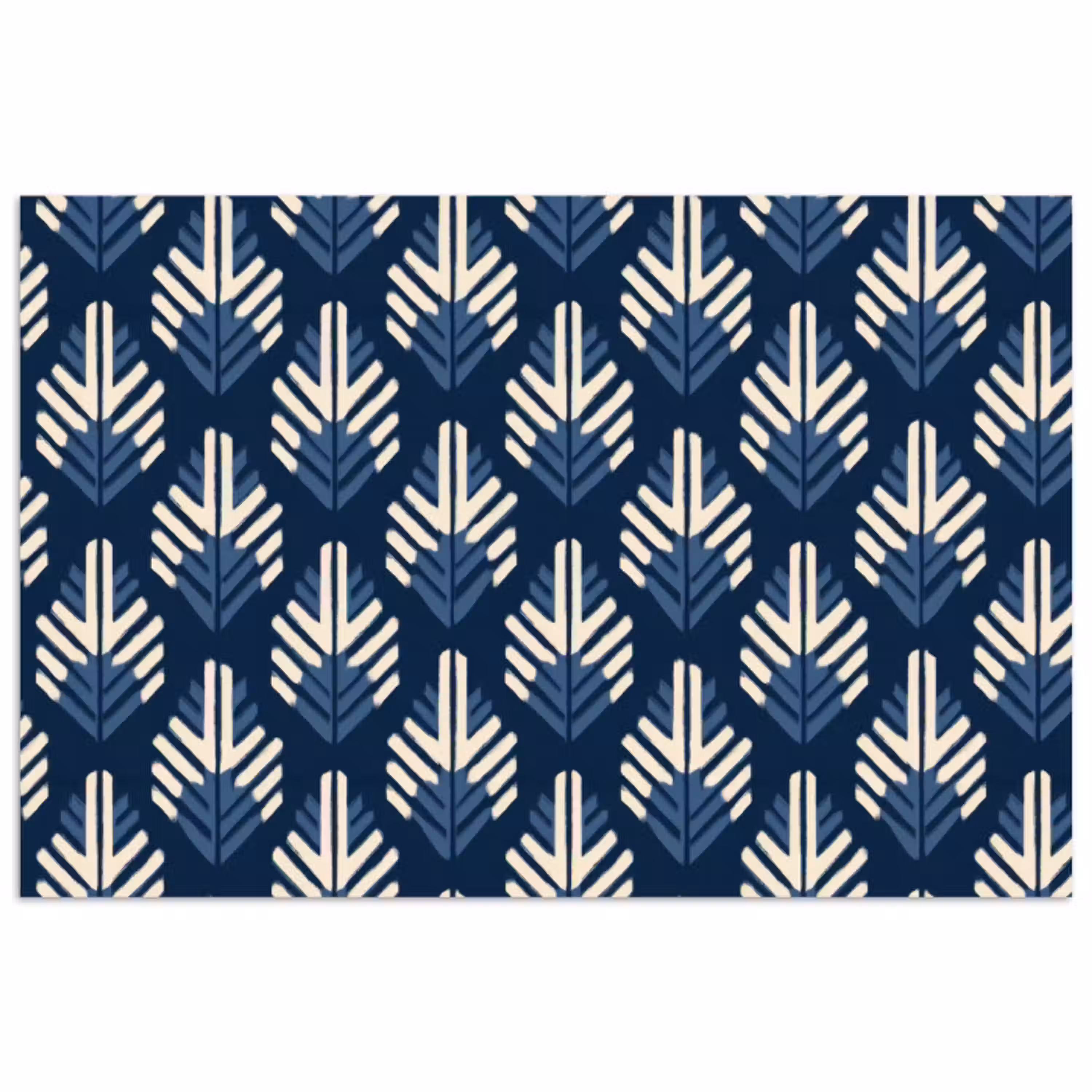 Modern - Patroon - Blauw poster papier klein 62 -3d