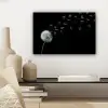 Paardenbloem - Zwart - Natuur canvas 2cm klein -sfeer6