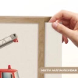 Illustratie - Brandweer - Rood - Minimalistisch Light Box met batterij (Wandlamp kind) middel -USP_websiteprintDE
