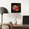 Peper - Graffiti - Verf - Abstract - Modern - Kleurrijk plexiglas 5mm klein -sfeer6