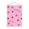 Lolly - Valentijn - Illustratie - Snoep textielposter latten blank klein -3d