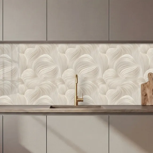 Küchenrückwand - Lines - Ventilator - Beige