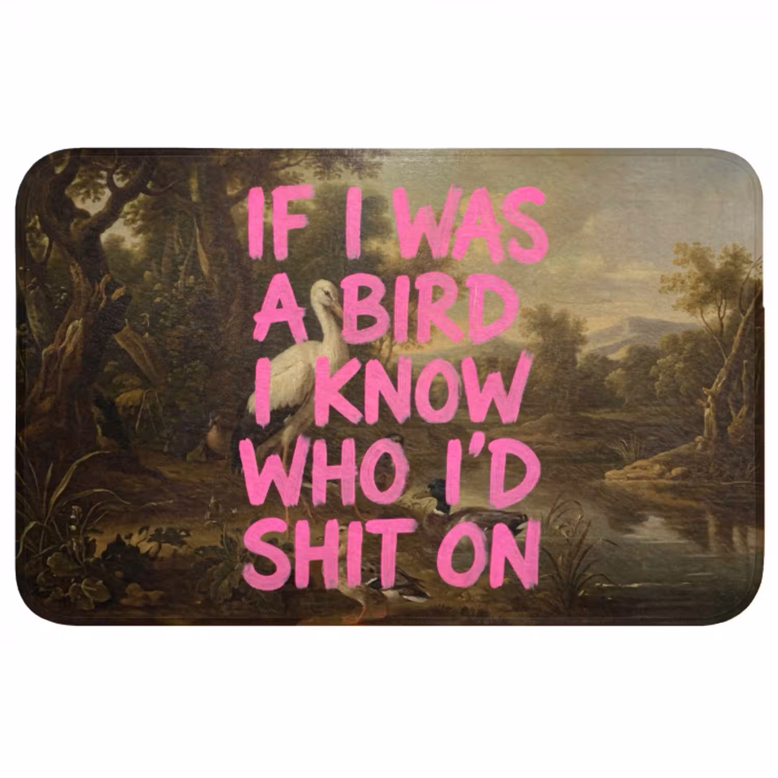 Klassiek - Humor - Roze Badmat middel -3d