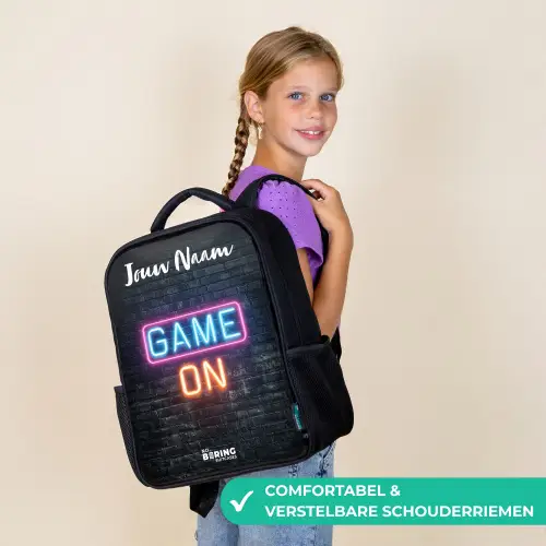 Game - Neon - Muur Rugzak - Zwart middel -sfeer6_NL