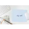 Why not - Blauw - Donker blauw - Quote muismat rubber klein -witbureau