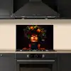 Vrouw - Zwart - Bessen - Bramen - Appels keuken achterwand spatscherm klein -sfeer1