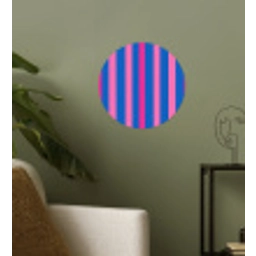 Modern - Optisch - Roze Wandcirkel behangsticker klein 186 -sfeer2