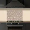 Beige - Bruin - Patroon - Strepen keuken achterwand spatscherm klein 900 -sfeer1