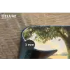 Houten bankje - Bloempotten - Landschap Placemat vinyl groot -closeup