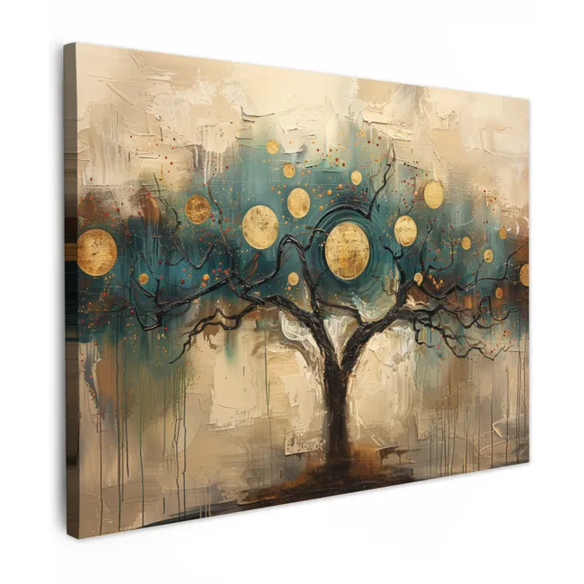 Canvas Print - Tree - Art - Moon - Watercolor