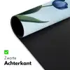 Tulpen - Blauw - Bladeren Muismat XXL klein -sfeer2