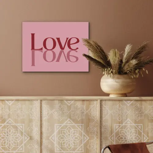 Love - Roze - Spiegeling PET vilt klein -sfeer4