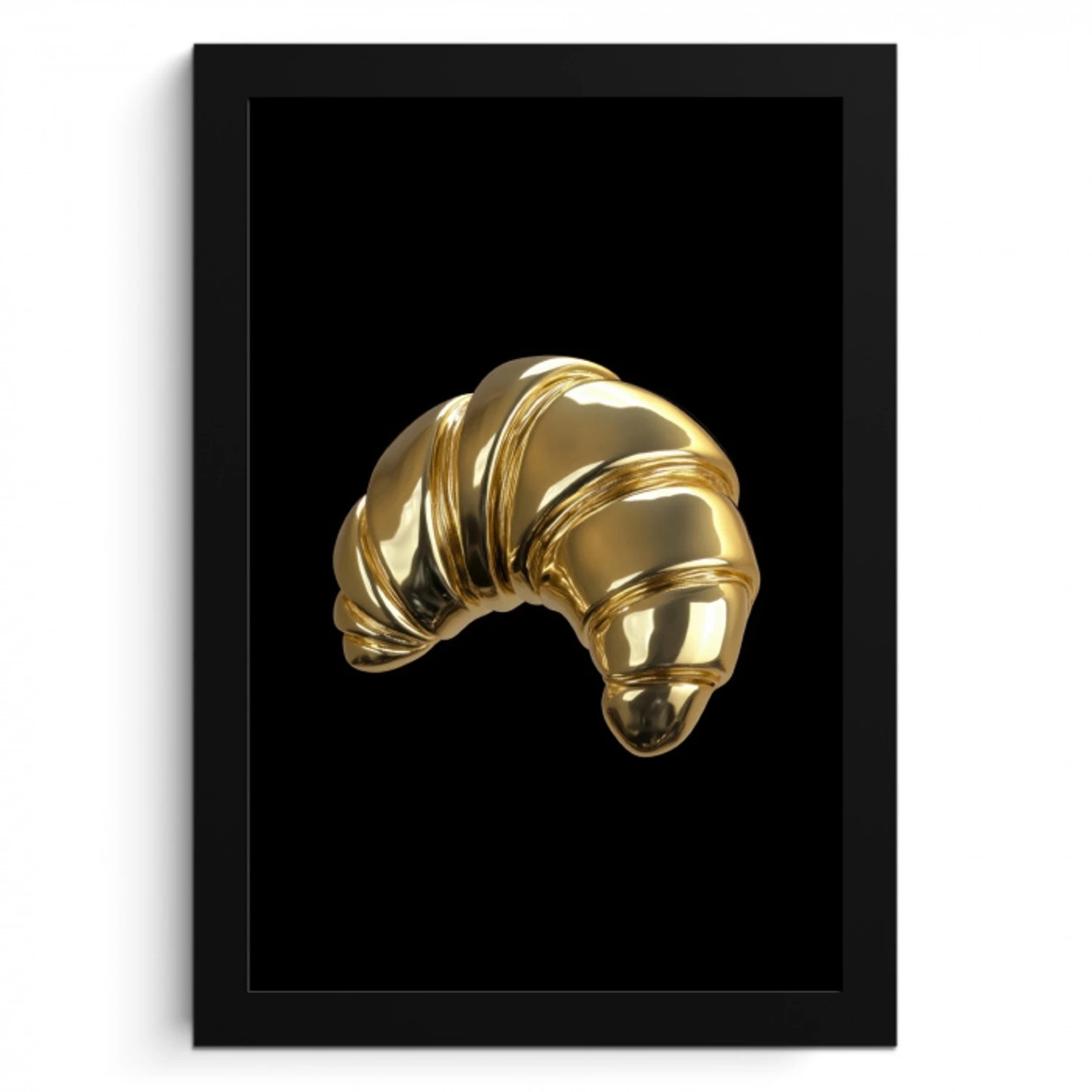 Croissant - Brood - Goud - Zwart KitchenYeah - Keuken - Fotolijst klein -3d