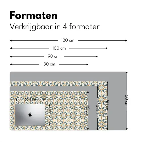 Patroon - Klassiek - Kleurrijk Muismat XXL klein 681 -sfeer5
