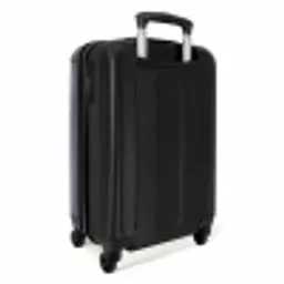 Minimal - Kruisende lijnen op grijsblauw NBS - Handbagage koffer - Unisex middel -achterkant
